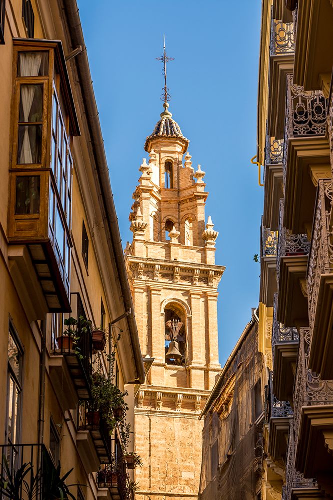 Scenic architecture cityscape, Valencia, Spain.